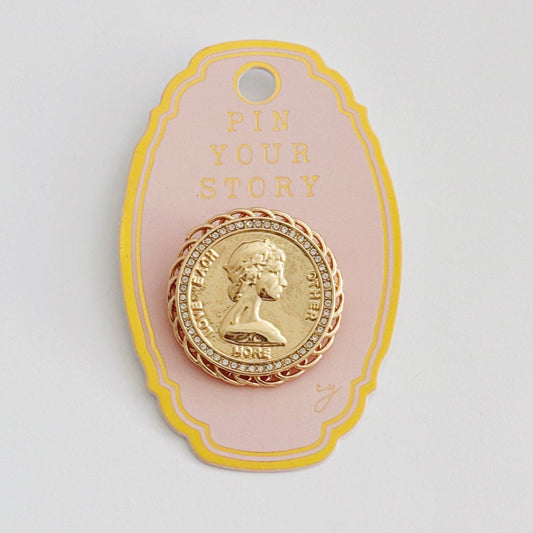 Medallion Coin Brooch