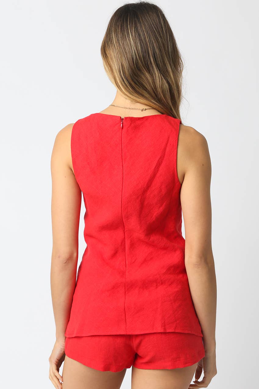 Christie Linen Top