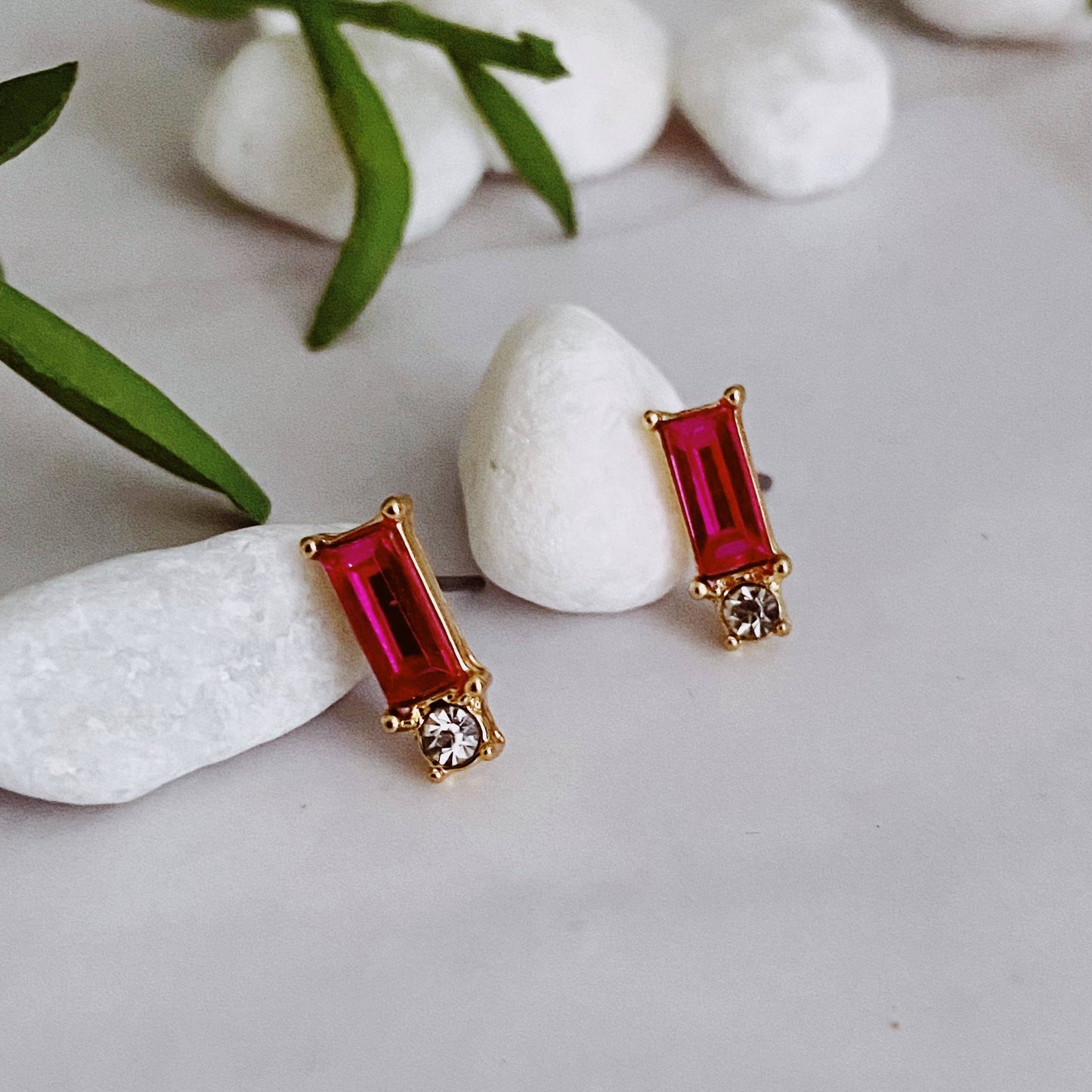 Musa Stone Stud Earrings