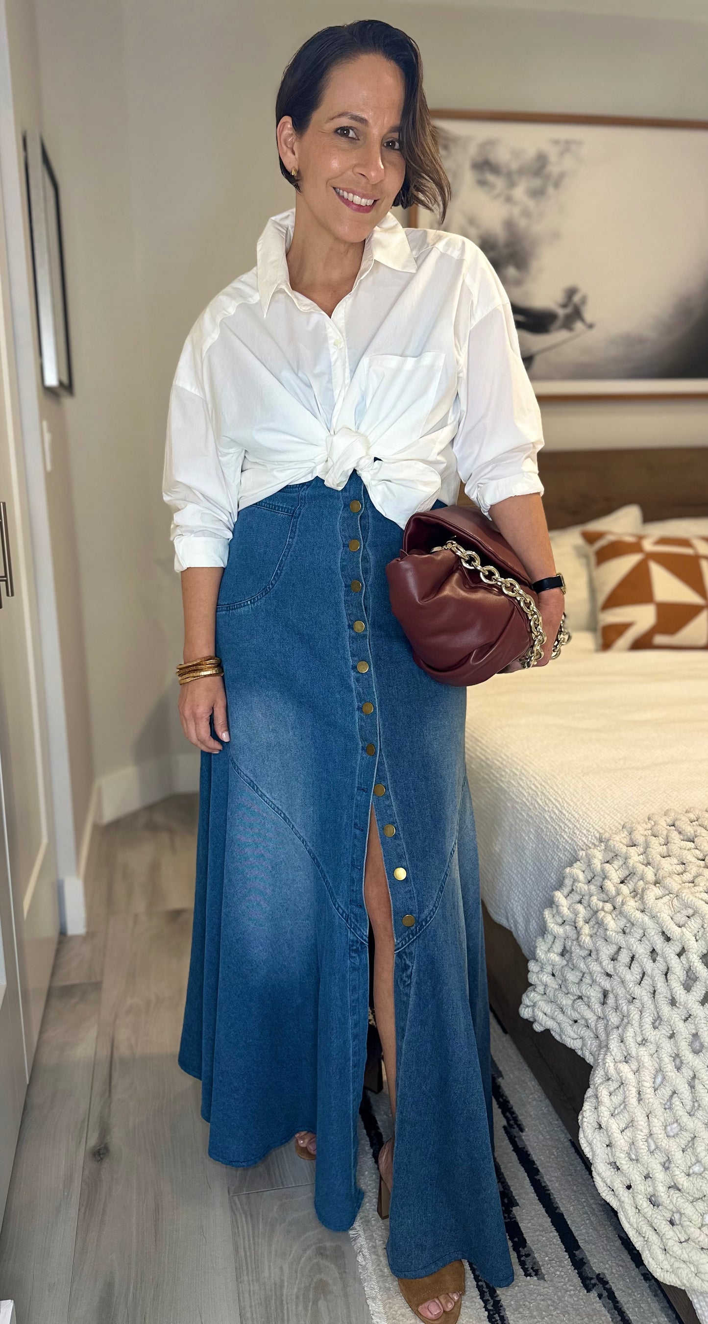 Monique Denim Maxi Dress - Small Monique Denim Maxi Dress - Small