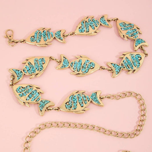 Stone Fish Chain Belt