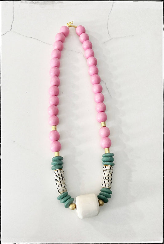 Pink Pendant Necklace