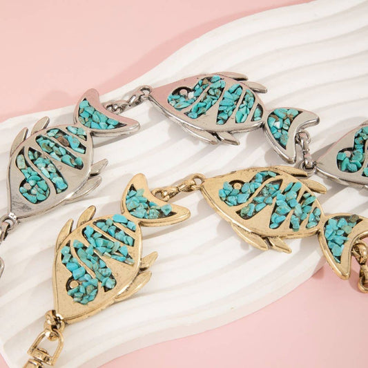Stone Fish Chain Belt