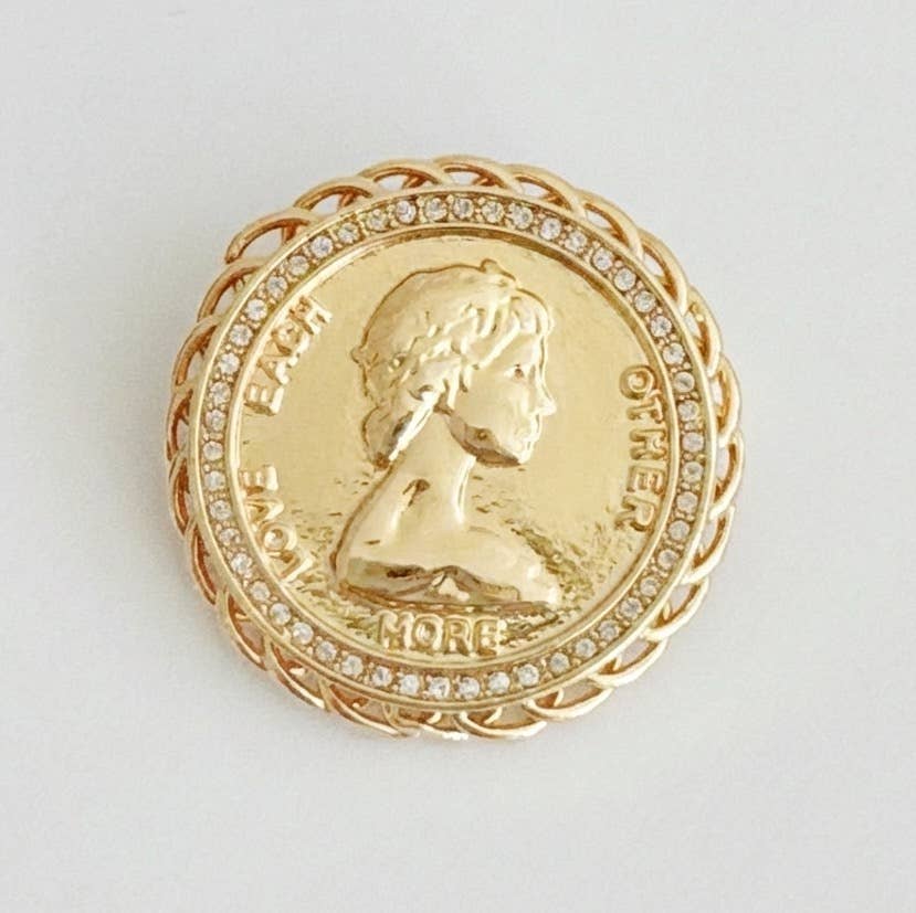 Medallion Coin Brooch