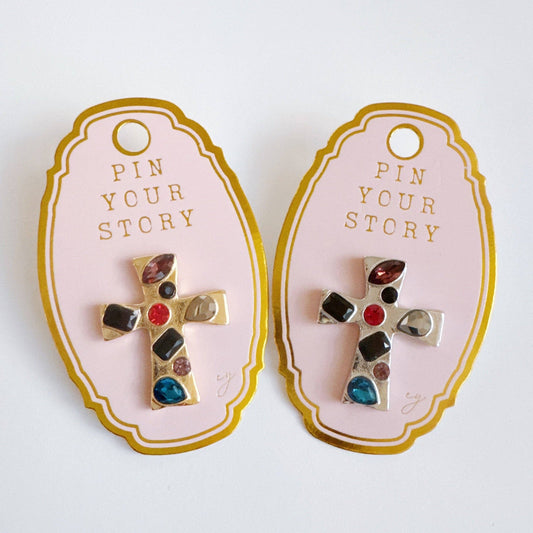 Musa Artisan Cross Brooch