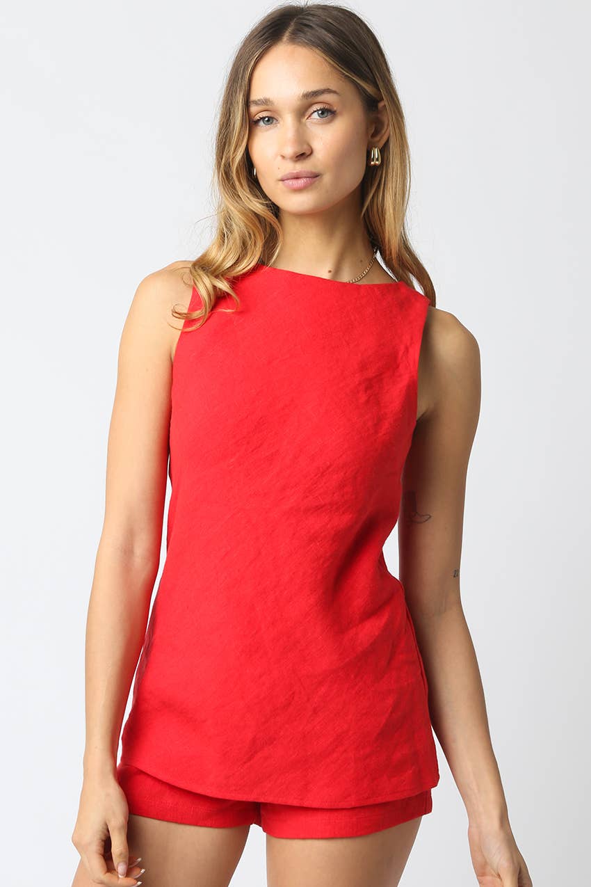 Christie Linen Top