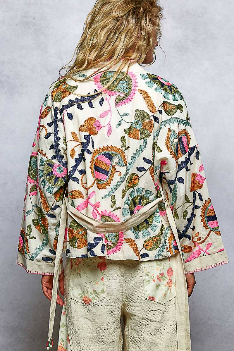 Wildflower Embroidered Kimono